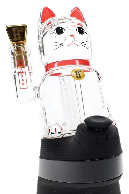 Lucky Money Cat Maneki-neko Glass Attachment for Puffco Peak