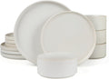 ONE of ONE Star Stoneware Dinnerware Set of 12 - Matte White
