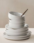 ONE of ONE Milkyway Stoneware Dinnerware Set of 12 - White