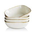 ONE of ONE 8" Ocean Square Pasta Bowl Set of 4 - Cappuccino White