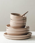 ONE of ONE Milkyway Stoneware Dinnerware Set of 12 - Cinnamon Brown