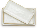 ONE of ONE Ocean Rectangle Serving Platter Set of 3 - Vanilla White