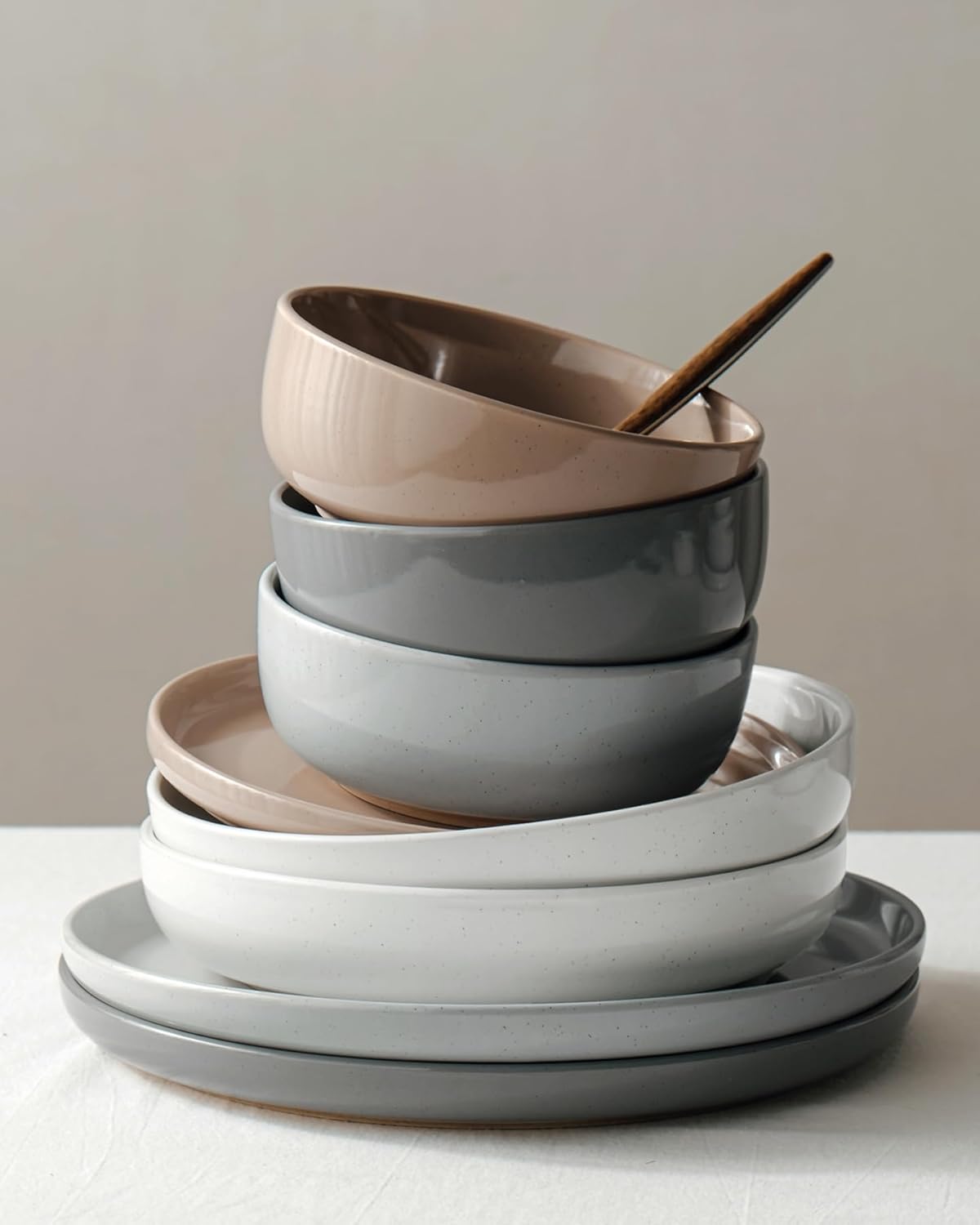 ONE of ONE Milkyway Stoneware Dinnerware Set of 12 - Multi Color