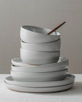 ONE of ONE Milkyway Stoneware Dinnerware Set of 12 - Light Grey