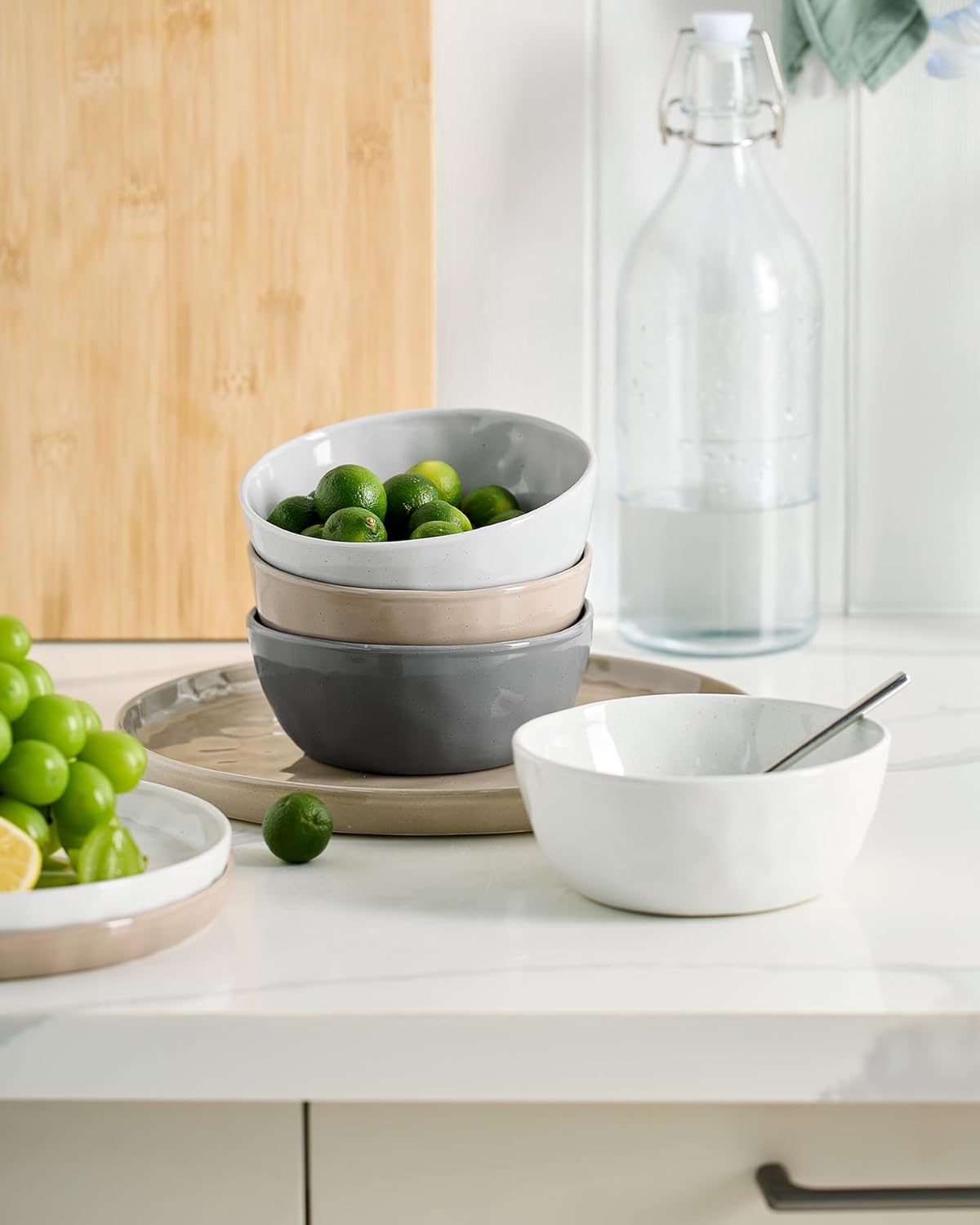 One of One Mars Stoneware Dinnerware Set of 12 - Multi Color