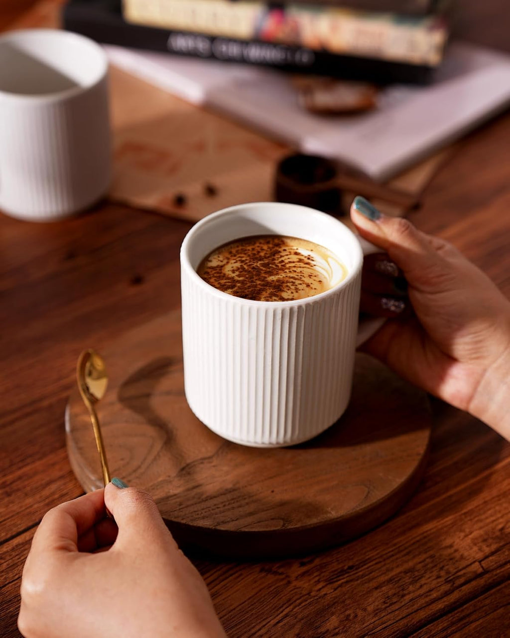 ONE of ONE Star Coffee Mug Cup Set of 4 - Matte White