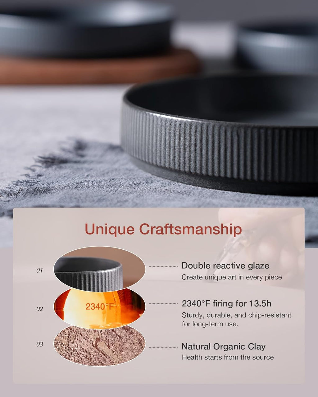 ONE of ONE 7.5" Star Pasta Bowl Set of 4 - Matte Dark Charcoal