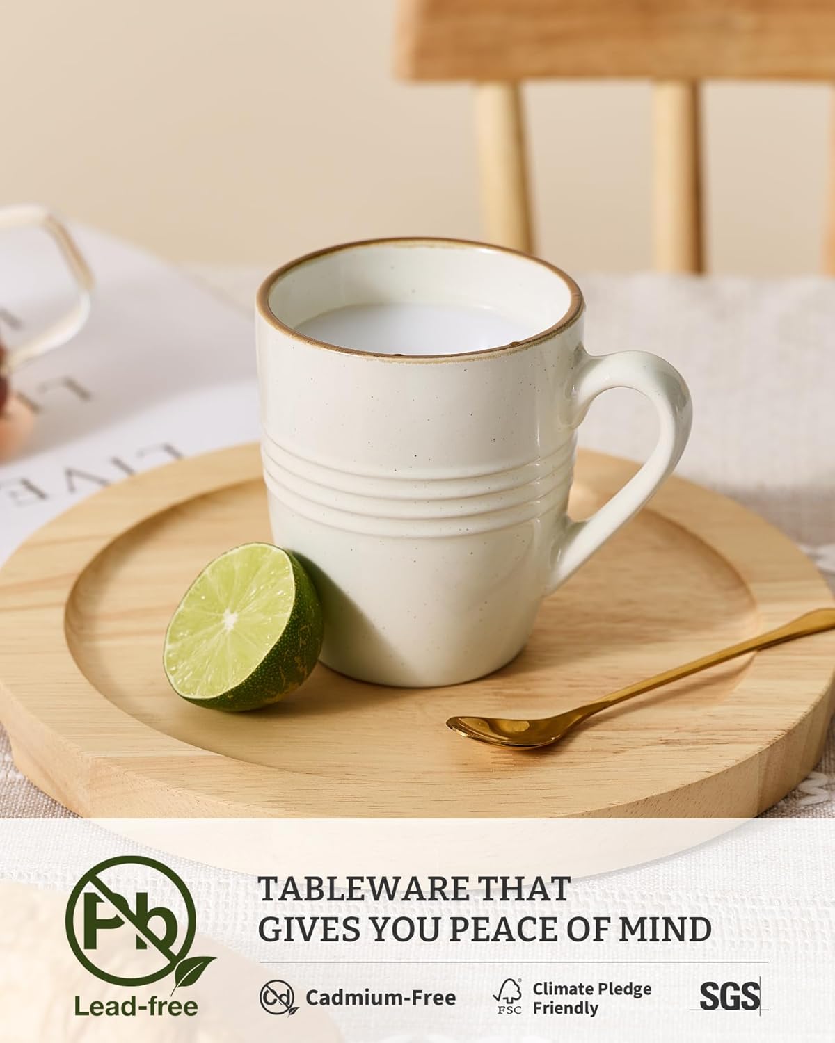 ONE of ONE Jupiter Coffee Mug Set of 4 - Vanilla White