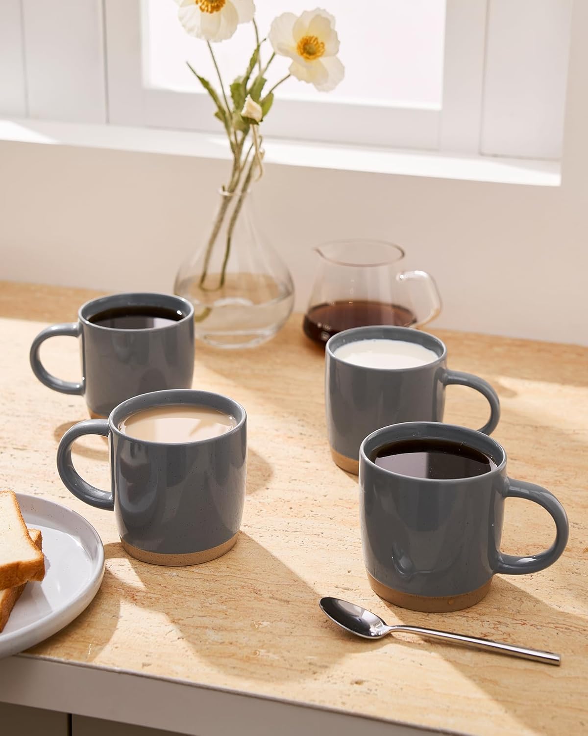 ONE of ONE Milkyway Coffee Mug Set of 4 - Dark Grey