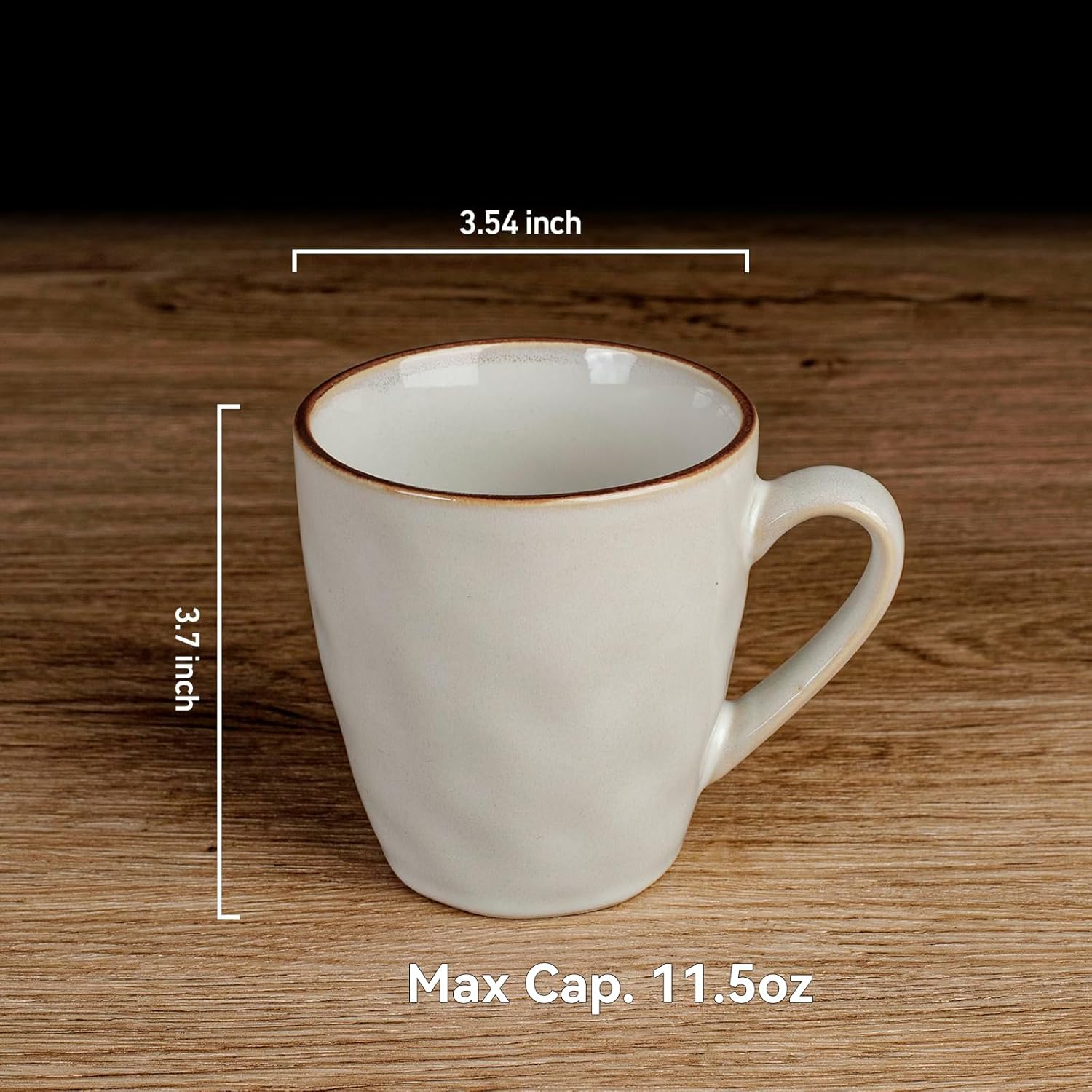 ONE of ONE Ocean Coffee Mug Set of 4 - Cappuccino White