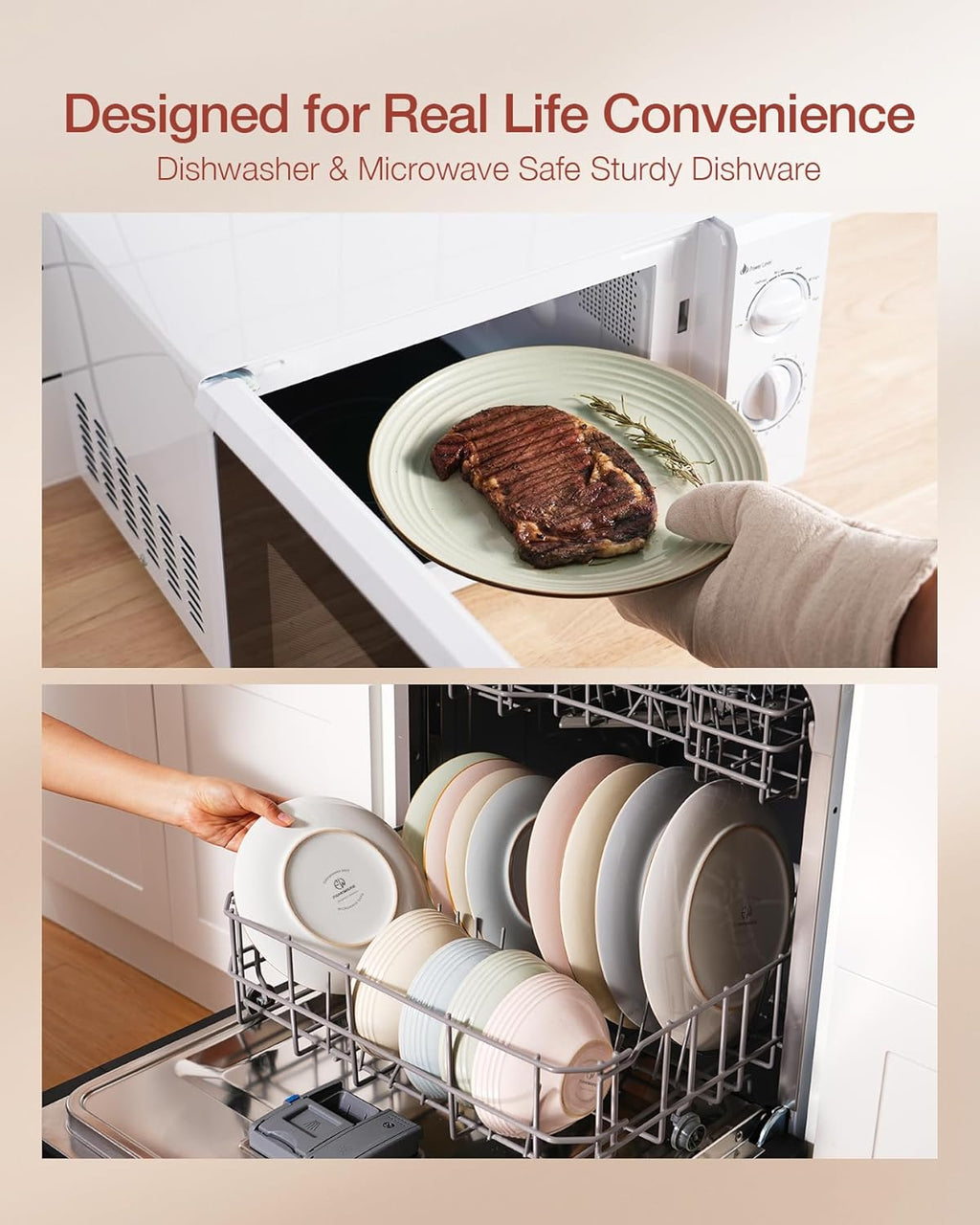 ONE of ONE Jupiter Stoneware Dinnerware Set of 12 - Light Blue