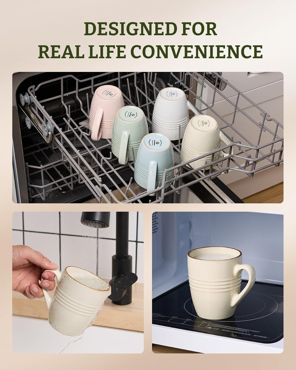 ONE of ONE Jupiter Coffee Mug Set of 4 - Vanilla White