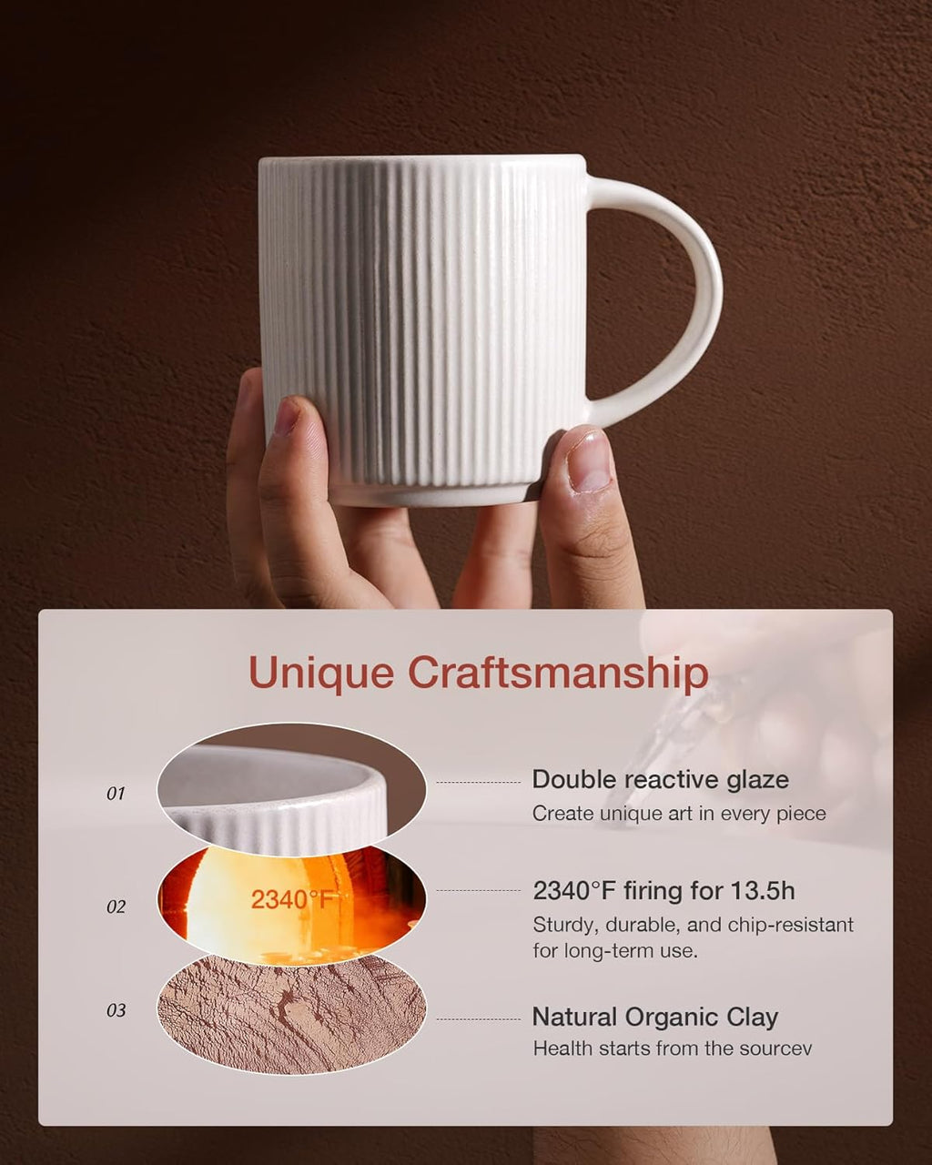 ONE of ONE Star Coffee Mug Cup Set of 4 - Matte White