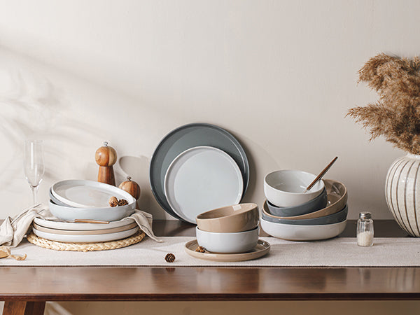 One of One Milkyway Stoneware Dinnerware Set of 24 - Multi Color