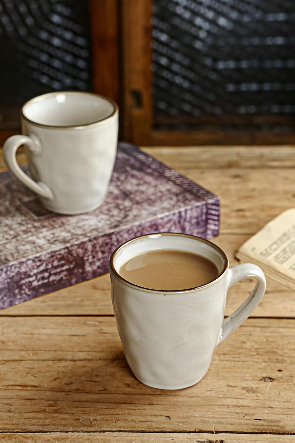 ONE of ONE Ocean Coffee Mug Set of 4 - Cappuccino White