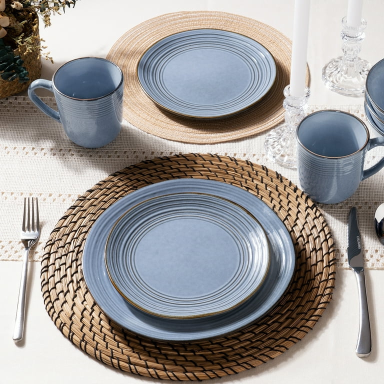 One of One Twilight Dinnerware Set of 12 - Marine Blue