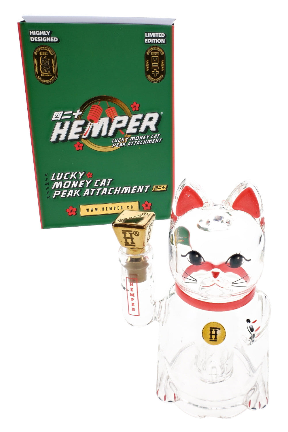 Hemper Lucky Money Cat Puffco Peak Top