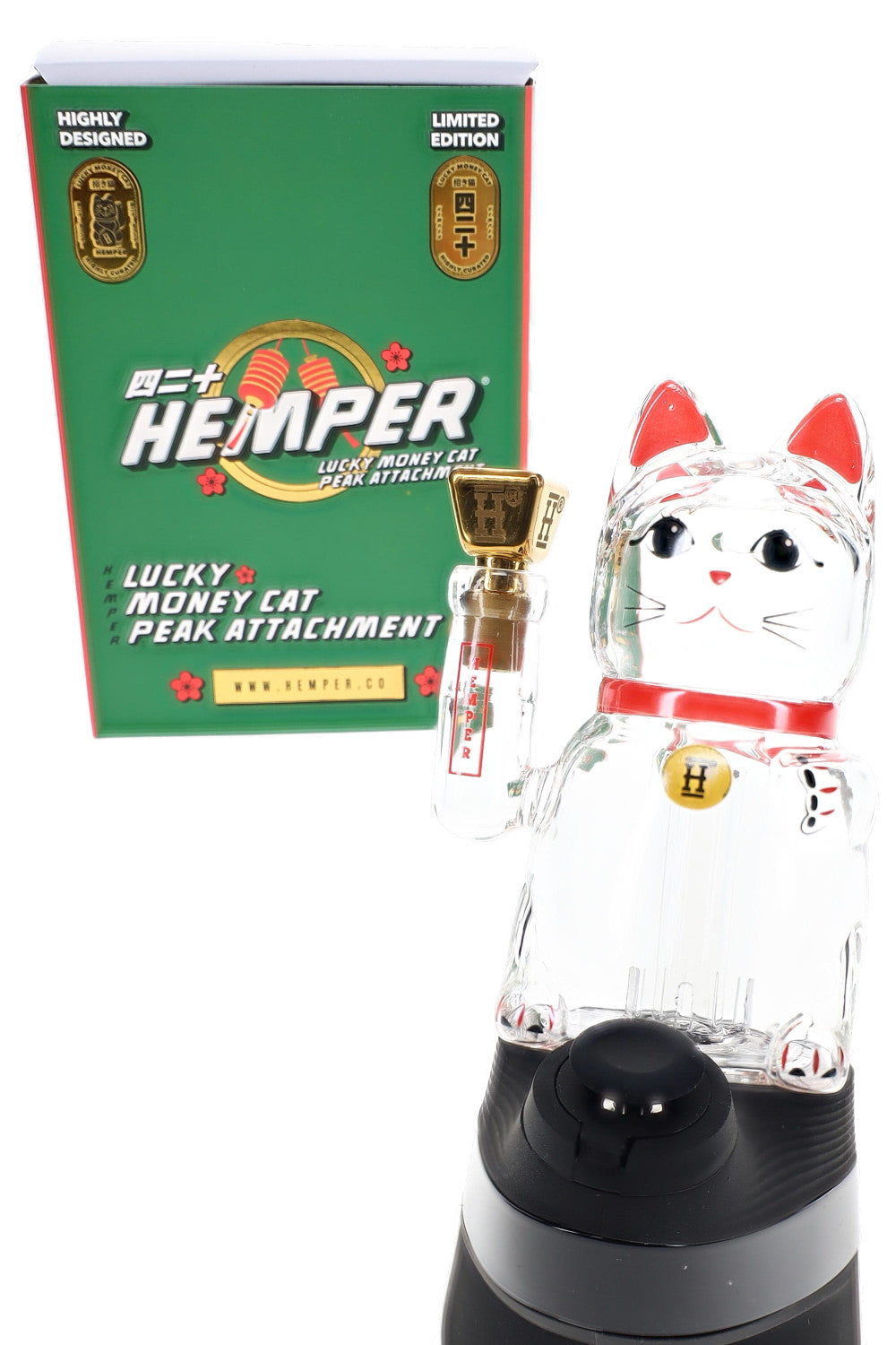 Hemper Lucky Money Cat Puffco Peak Top