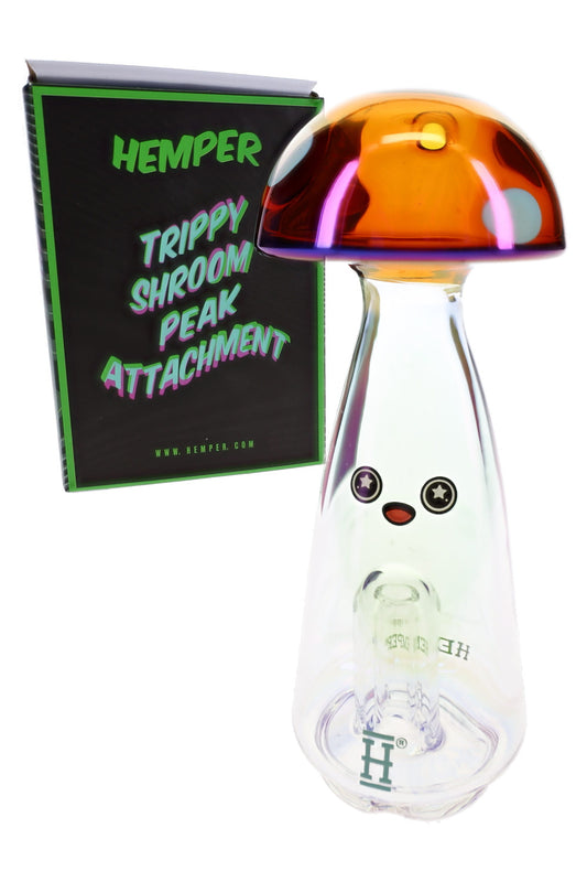 Iridescent Mushroom Glass Attachment for Puffco Peak